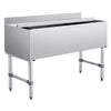 VEVOR Commercial Ice Bin, 137.4 Qt Max Capacity, 48 x 19 x 33 Inch Stainless Steel Ice Chest with Sliding Lid and Bottle Holders, Cooler Cart Cocktail Unit for Bar Restaurant Pub, NSF Certified