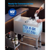 VEVOR Commercial Ice Bin, 39.6 Qt Max Capacity, 12 x 24 x 33 Inch Stainless Steel Ice Chest with Sliding Lid, 24H Long-Lasting Insulation, Cooler Cart Cocktail Unit for Bar Restaurant Pub, NSF