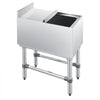 VEVOR Commercial Ice Bin, 39.6 Qt Max Capacity, 12 x 24 x 33 Inch Stainless Steel Ice Chest with Sliding Lid, 24H Long-Lasting Insulation, Cooler Cart Cocktail Unit for Bar Restaurant Pub, NSF