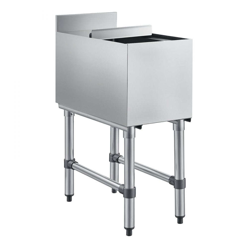 VEVOR Commercial Ice Bin, 39.6 Qt Max Capacity, 12 x 24 x 33 Inch Stainless Steel Ice Chest with Sliding Lid, 24H Long-Lasting Insulation, Cooler Cart Cocktail Unit for Bar Restaurant Pub, NSF