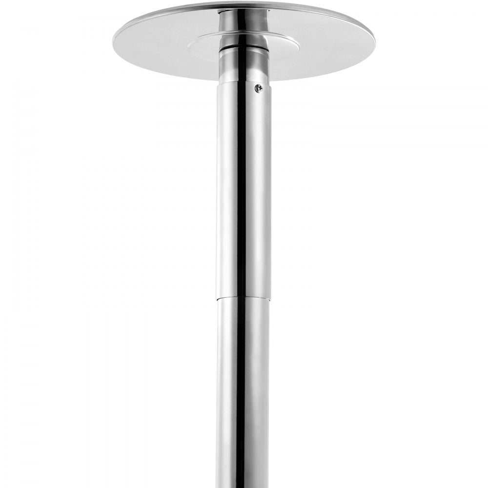 VEVOR Professional Dancing Pole, Spinning Static Dancing Pole Kit, Portable Removable Pole, 45mm Heavy-Duty Stainless Steel Pole, Height Adjustable Fitness Pole, for Exercise Home Club Gym, Silver