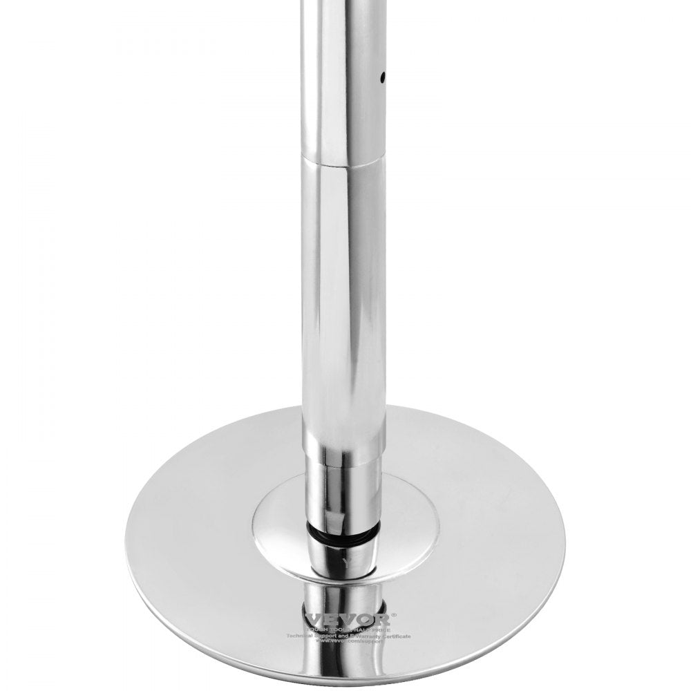 VEVOR Professional Dancing Pole, Spinning Static Dancing Pole Kit, Portable Removable Pole, 45mm Heavy-Duty Stainless Steel Pole, Height Adjustable Fitness Pole, for Exercise Home Club Gym, Silver