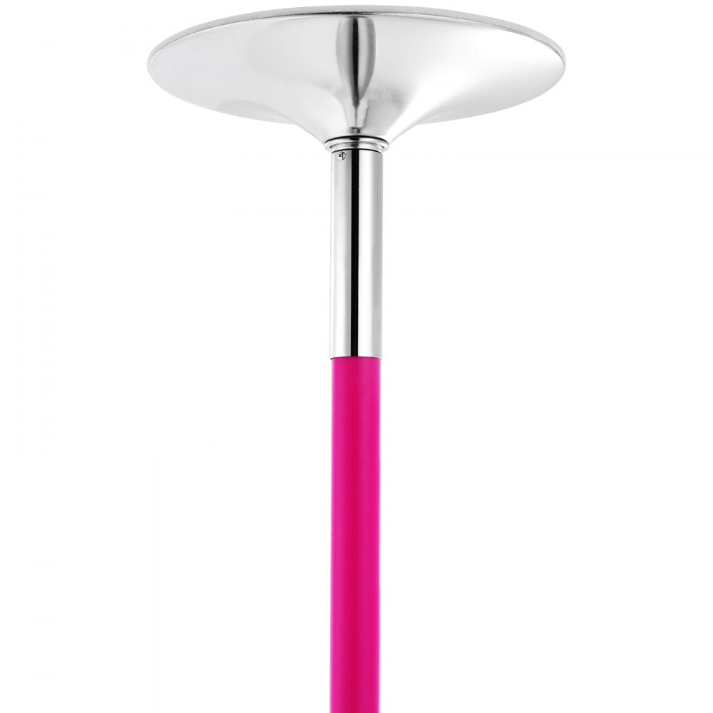 VEVOR Professional Dancing Pole, Spinning Static Dancing Pole Kit, Portable Removable Pole, 40mm Heavy-Duty Stainless Steel Pole, Height Adjustable Fitness Pole, for Exercise Home Club Gym, Pink