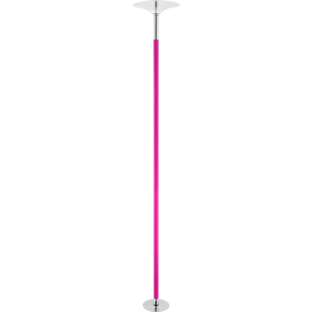VEVOR Professional Dancing Pole, Spinning Static Dancing Pole Kit, Portable Removable Pole, 40mm Heavy-Duty Stainless Steel Pole, Height Adjustable Fitness Pole, for Exercise Home Club Gym, Pink
