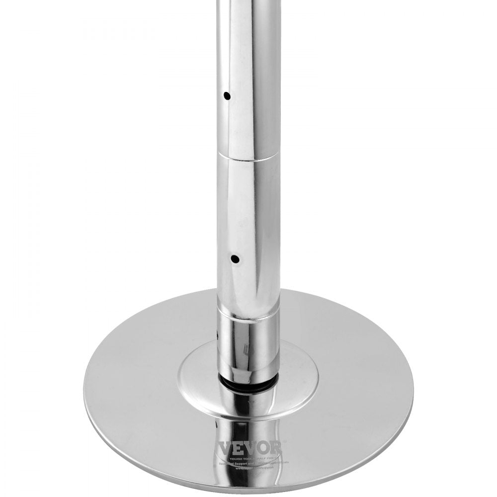 VEVOR Professional Dancing Pole, Spinning Static Dancing Pole Kit, Portable Removable Pole, 45mm Heavy-Duty Stainless Steel Pole, Height Adjustable Fitness Pole, for Exercise Home Club Gym, Silver