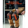 VEVOR Knee Pads for Work, Extended Heavy Duty Construction Knee Pads with 2 Extension Straps, Anti-slip Foam Gel Knee Pads, Men & Women, for Gardening Flooring Roofing and Cleaning, Black and Orange