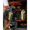 VEVOR Knee Pads for Work, Extended Heavy Duty Construction Knee Pads with 2 Extension Straps, Anti-slip Foam Gel Knee Pads, Men & Women, for Gardening Flooring Roofing and Cleaning, Yellow and Black