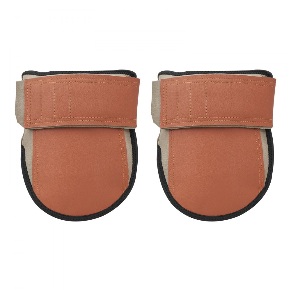 VEVOR Knee Pads for Work, Durable Leather Construction Pads, Machine Washable Work Knee Pads, Easy to Wear and Take off, Extra Thick Knee Support for Gardening Flooring and Cleaning, Black and Brown