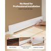 VEVOR Baseboard Heater Covers, Basic Series 5 ft Standard Electric Heating Unit Front Cover for Home Improvement, Heavy-duty Steel, Easy Installation for Bedroom Replacing Old Cover, White