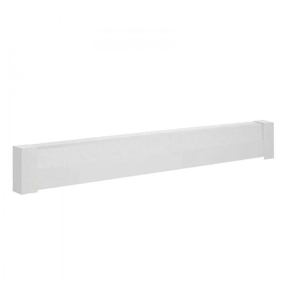 VEVOR Baseboard Heater Covers, Basic Series 5 ft Standard Electric Heating Unit Front Cover for Home Improvement, Heavy-duty Steel, Easy Installation for Bedroom Replacing Old Cover, White