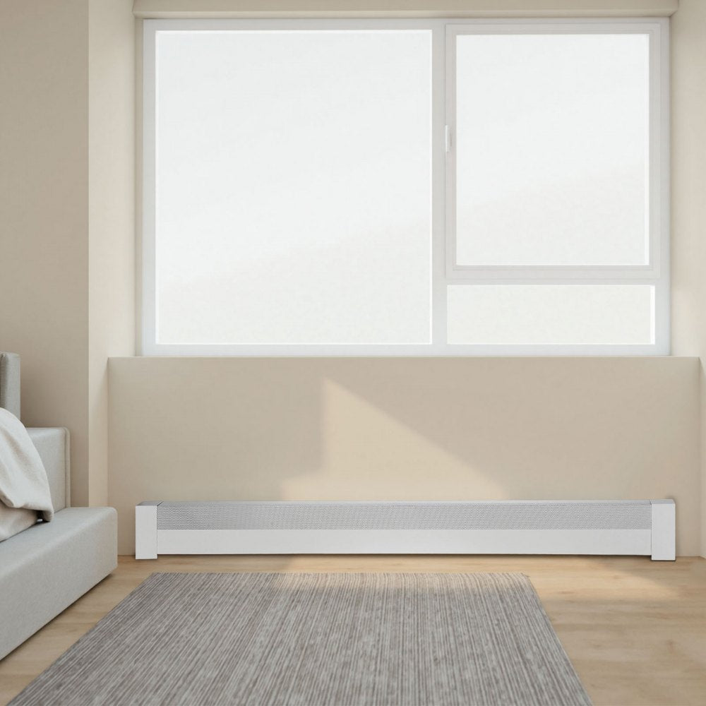 VEVOR Baseboard Heater Covers, Basic Series 6 ft Standard Electric Heating Unit Front Cover for Home Improvement, Heavy-duty Steel, Easy Installation for Bedroom Replacing Old Cover, White