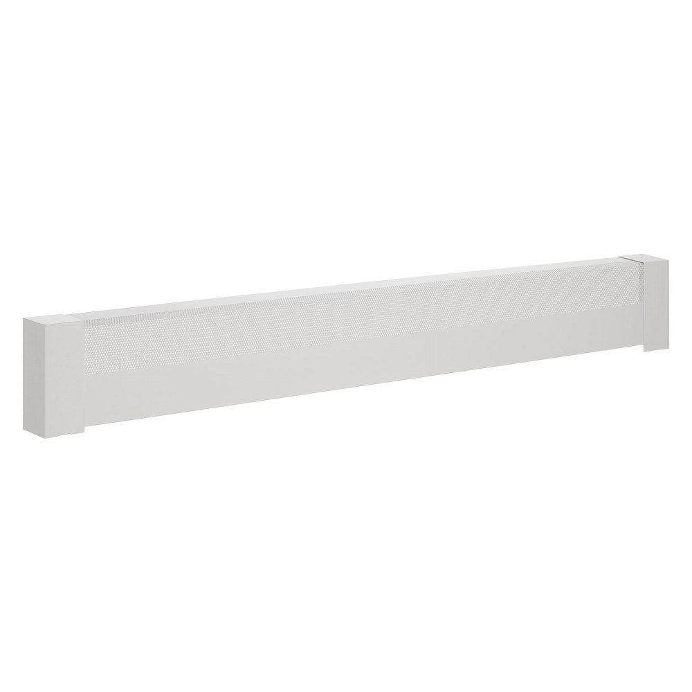 VEVOR Baseboard Heater Covers, Basic Series 6 ft Standard Electric Heating Unit Front Cover for Home Improvement, Heavy-duty Steel, Easy Installation for Bedroom Replacing Old Cover, White