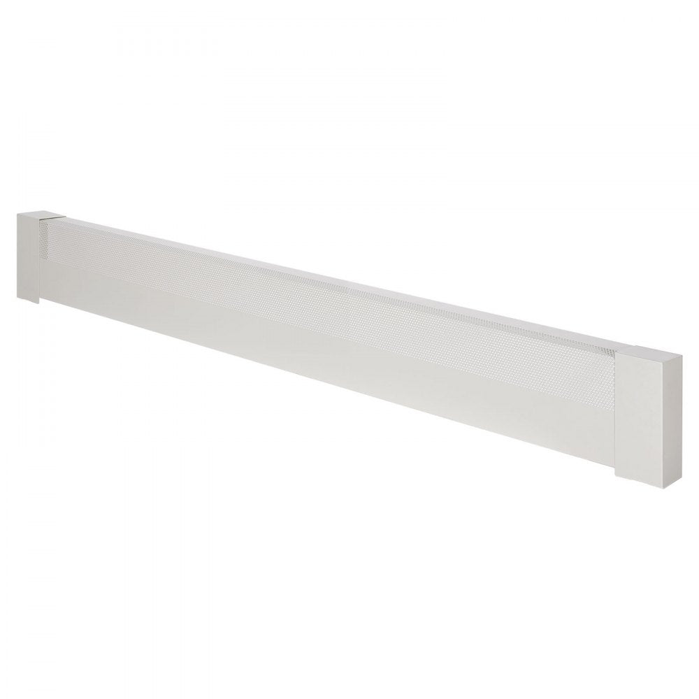 VEVOR Baseboard Heater Covers, Basic Series 6 ft Standard Electric Heating Unit Front Cover for Home Improvement, Heavy-duty Steel, Easy Installation for Bedroom Replacing Old Cover, White