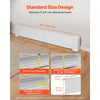VEVOR Baseboard Heater Covers, Premium Series 4 ft Standard Electric Heating Unit Front Cover for Home Improvement, Heavy-duty Steel, Easy Installation for Bedroom Replacing Old Cover, White