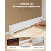VEVOR Baseboard Heater Covers, Premium Series 5 ft Standard Electric Heating Unit Front Cover for Home Improvement, Heavy-duty Steel, Easy Installation for Bedroom Replacing Old Cover, White