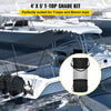 VEVOR T-Top Sun Shade Kit 4\' x 5\', UV-Proof 600D Polyester T-top Extension Kit with Rustproof Steel Telescopic Poles, Waterproof T-Top Shade Kit, Easy to Assemble for T-Tops ＆ Bimini Top