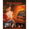 VEVOR Electric Fireplace Log, 23 inch Fireplace Insert Log Heater, with Crackling Sound,Remote Controller, 5 Adjustable Flame Brightness, Timer, Overheat Protection, Thermostat, for Home Decor Black