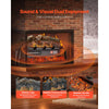 VEVOR Electric Fireplace Log, 25 inch Fireplace Insert Log Heater, with Crackling Sound,Remote Controller, 5 Adjustable Flame Brightness, Timer, Overheat Protection, Thermostat, for Home Decor Black
