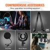 VEVOR USB Microphone, 192kHz/24-bit, Professional Condenser Microphone Kit, with Boom Arm Stand Pop Filter Shock Mount Mute Button Headphones Jack, for Podcast Recording Video Gaming Singing Streaming