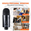 VEVOR USB Microphone, 192kHz/24-bit, Professional Condenser Microphone Kit, with Boom Arm Stand Pop Filter Shock Mount Mute Button Headphones Jack, for Podcast Recording Video Gaming Singing Streaming