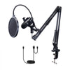VEVOR USB Microphone, 192kHz/24-bit, Professional Condenser Microphone Kit, with Boom Arm Stand Pop Filter Shock Mount Mute Button Headphones Jack, for Podcast Recording Video Gaming Singing Streaming
