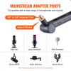 VEVOR Desk-Mounted Microphone Arm, Flexible 360° Rotation, Adjustable Stand with Universal 3/8" to 5/8" Adapter and Headphone Holder, Compatible with Blue Yeti, Hyperx Quadcast, and More