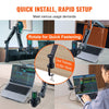 VEVOR Desk-Mounted Microphone Arm, Flexible 360° Rotation, Adjustable Stand with Universal 3/8" to 5/8" Adapter and Headphone Holder, Compatible with Blue Yeti, Hyperx Quadcast, and More