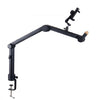 VEVOR Desk-Mounted Microphone Arm, Flexible 360° Rotation, Adjustable Stand with Universal 3/8" to 5/8" Adapter and Headphone Holder, Compatible with Blue Yeti, Hyperx Quadcast, and More