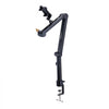VEVOR Desk-Mounted Microphone Arm, Flexible 360° Rotation, Adjustable Stand with Universal 3/8" to 5/8" Adapter and Headphone Holder, Compatible with Blue Yeti, Hyperx Quadcast, and More