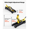 VEVOR Low Profile Floor Jack, 2.5 Ton (5512 lbs) Capacity, Steel Racing Floor Jack with Single Piston Quick Lift Pump & Raised Saddle, Hydraulic Trolley Car Lift for SUVs, Lifting Range 3.3"-13.8"