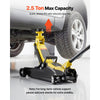 VEVOR Low Profile Floor Jack, 2.5 Ton (5512 lbs) Capacity, Steel Racing Floor Jack with Single Piston Quick Lift Pump & Raised Saddle, Hydraulic Trolley Car Lift for SUVs, Lifting Range 3.3"-13.8"