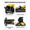VEVOR Low Profile Floor Jack, 2.5 Ton (5512 lbs) Capacity, Steel Racing Floor Jack with Single Piston Quick Lift Pump & Raised Saddle, Hydraulic Trolley Car Lift for SUVs, Lifting Range 3.3"-13.8"