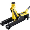 VEVOR Low Profile Floor Jack, 2.5 Ton (5512 lbs) Capacity, Steel Racing Floor Jack with Single Piston Quick Lift Pump & Raised Saddle, Hydraulic Trolley Car Lift for SUVs, Lifting Range 3.3"-13.8"