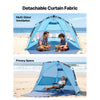 VEVOR Beach Tent Sun Shelter for 4 Person, Pop Up Beach Tent UPF 50+ Protection, Portable Sun Shade Canopy with Carrying Bag and Sand Pockets, Easy Setup Umbrella for Camping Fishing Outdoor Picnic