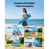 VEVOR Beach Tent Sun Shelter for 4 Person, Pop Up Beach Tent UPF 50+ Protection, Portable Sun Shade Canopy with Carrying Bag and Sand Pockets, Easy Setup Umbrella for Camping Fishing Outdoor Picnic