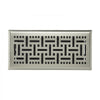 VEVOR 4 x 10 Inch Floor Registers, 2-Pack Vent Grilles, HVAC Heavy-Duty Walkable Iron Floor Vents, Easily Adjustable Rust-Proof Air Vents Deflector with Metal Damper, for Home & Office, Nickel-Plated