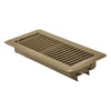 VEVOR 4 x 10 Inch Floor Registers, 6-Pack Vent Grilles, HVAC Heavy-Duty Walkable Iron Floor Vents, Easily Adjustable Rust-Proof Air Vents Deflector with Metal Damper, Ideal for Home & Office, Brown
