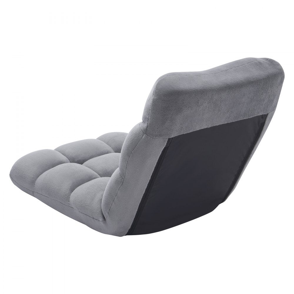 VEVOR Floor Chair, Recycled Foam Folding Sofa Chair with 14 Adjustable Positions, Multifunctional Floor Chair with Back Support Ideal for Sleeping Reading, Floor Gaming Chair Suitable for Kids, Gray