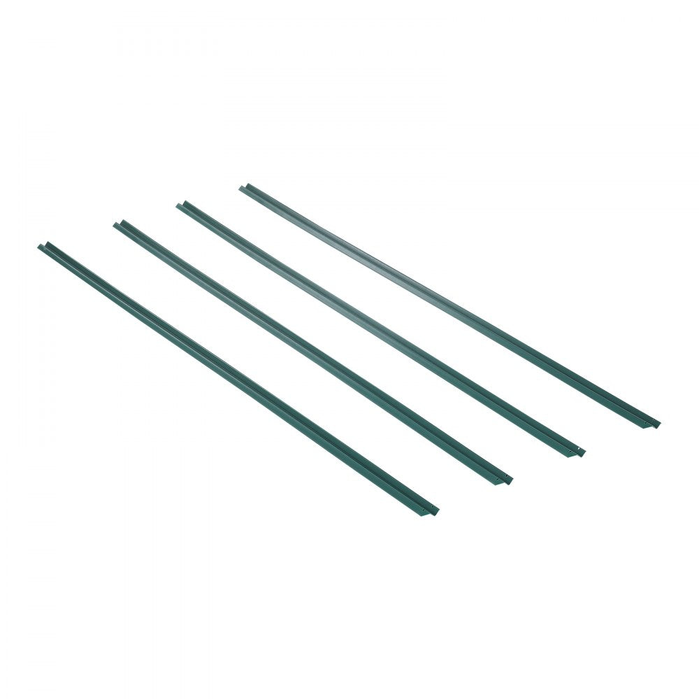 VEVOR Bottom Locking Privacy Slats, Single-Wall Vertical Bottom-Locking Slats for Chain-Link Fence, High-Density HDPE Chain Link Slats Ideally Fit 4' High Fence for Garden, Farm, Sports Field(Green)