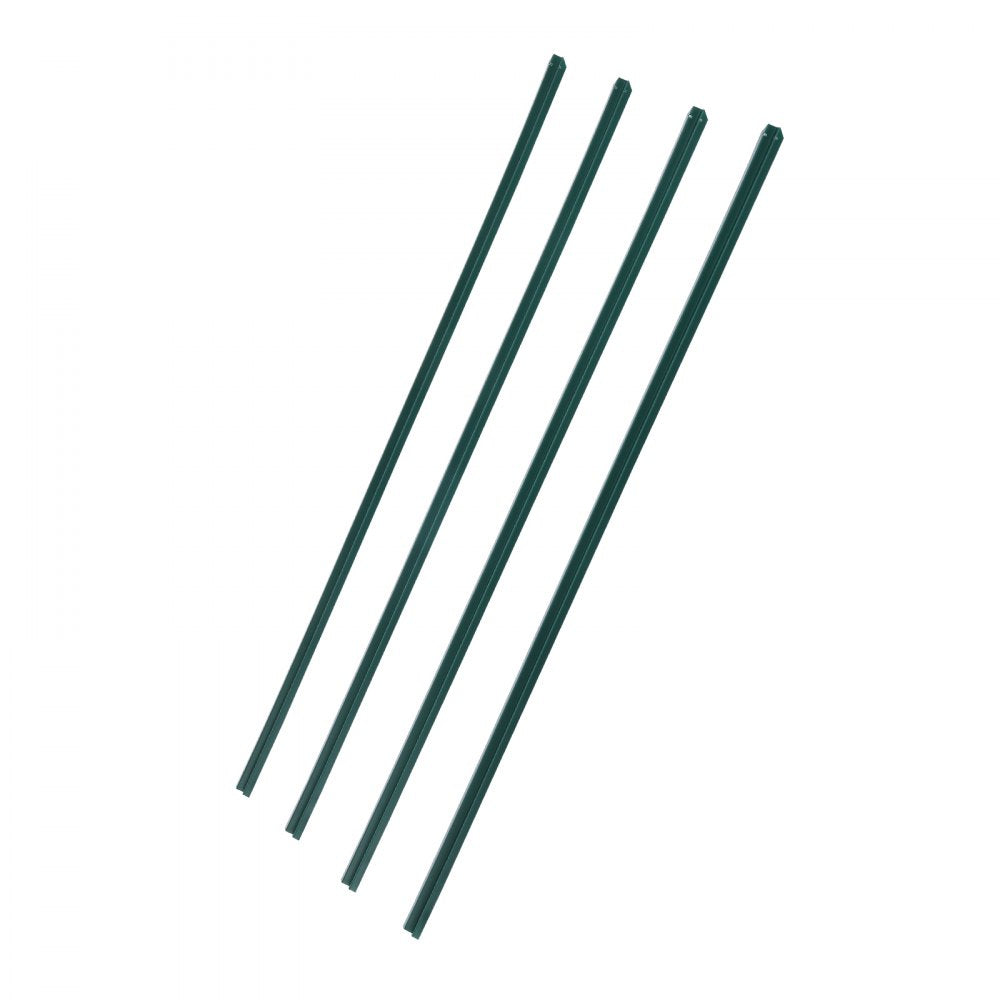 VEVOR Bottom Locking Privacy Slats, Single-Wall Vertical Bottom-Locking Slats for Chain-Link Fence, High-Density HDPE Chain Link Slats Ideally Fit 4' High Fence for Garden, Farm, Sports Field(Green)