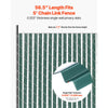 VEVOR Bottom Locking Privacy Slats, Single-Wall Vertical Bottom-Locking Slats for Chain-Link Fence, High-Density HDPE Chain Link Slats Ideally Fit 5' High Fence for Garden, Farm, Sports Field(Green)