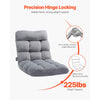 VEVOR Floor Chair, Recycled Foam Folding Sofa Chair with 14 Adjustable Positions, Multifunctional Floor Chair with Back Support Ideal for Sleeping Reading, Floor Gaming Chair for Living Room, Gray