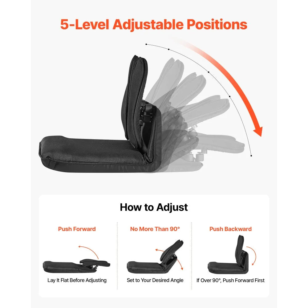 Vevor Floor Chair Adjustable Folding Gaming Chair with Ergonomic Back ...