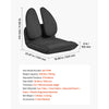 VEVOR Floor Chair, 5 Adjustable Positions Folding Floor Gaming Chair with Ergonomic Back Support, Sturdy Metal Frame with Recycled Foam and Linen Fabric, Multifunctional for Reading, Relaxing, Black