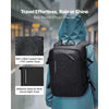 VEVOR Vacuum Travel Backpack, 35L, Vacuum Seal Compression Travel Backpack with Air Pump, Multiple Pockets & Compartments, Water-Resistant Carry-On Suitcase Luggage, Casual Personal Item Bag, Black