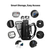 VEVOR Vacuum Travel Backpack, 65L, Expandable Vacuum Seal Compression Travel Backpack with Pump, with TSA-Approved Lock, Airback Vacpack, Water-Resistant Carry-On Suitcase Luggage, for Business, Black