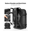 VEVOR Vacuum Travel Backpack, 65L, Expandable Vacuum Seal Compression Travel Backpack with Pump, with TSA-Approved Lock, Airback Vacpack, Water-Resistant Carry-On Suitcase Luggage, for Business, Gray