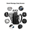 VEVOR Vacuum Travel Backpack, 65L, Expandable Vacuum Seal Compression Travel Backpack, with TSA-Approved Lock, Multiple Pockets Compartments, Water-Resistant Carry-On Suitcase Luggage, No Pump, Black