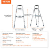 VEVOR Folding Hemi Walker, One Arm Folding Walker for Seniors with 6-Level Adjustable Height, Lightweight Aluminum | Side One-Hand Style Mobility Aid for Elderly Handicapped Disabled, Up to 350LBS