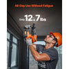 VEVOR 20V Brushless Cordless Hammer Drill, Lithium-Ion 1 Inch Rotary Hammer Driver, SDS-Plus Electric Lightweight Power Tool Kit with Battery and Charger, 4 Functions, 1200 RPM, 5300 BPM